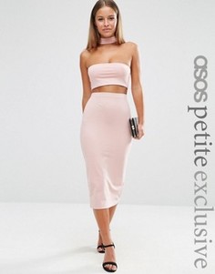Трикотажная юбка-карандаш для миниатюрных ASOS PETITE - Розовый