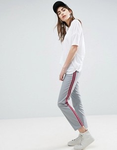 Брюки-сигареты с полосками сбоку ASOS - Мульти