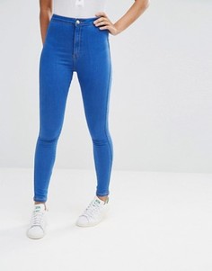 Эластичные джинсы скинни с завышенной талией Missguided Vice - Синий