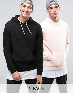 2 худи (черный / розовый) ASOS - СКИДКА - Мульти