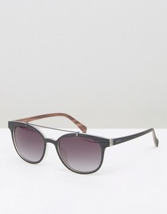 Круглые солнцезащитные очки с двойной переносицей Esprit - Черный
