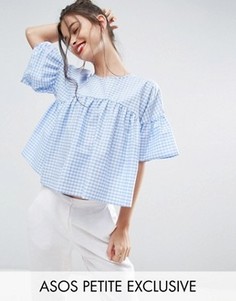 Свободный топ в клетку ASOS PETITE - Мульти