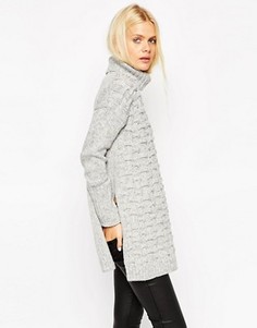 Вязаный джемпер ASOS Premium - Серый