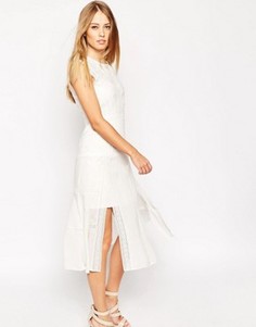 Платье с кружевной вставкой Needle &amp; Thread Victoriana - Белый