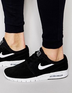 Кожаные кроссовки Nike SB Stefan Janoski Max 685299-002 - Черный