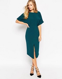 Платье с разрезом спереди ASOS - Синий
