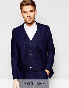 Приталенный пиджак в крапинку Selected Homme Exclusive - Синий
