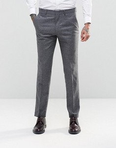 Серые брюки слим из 100% шелка ASOS - Серый