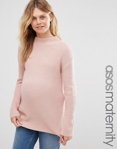 Джемпер с высоким воротом для беременных ASOS Maternity - Розовый