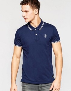 Поло с двойным контрастным кантом Jack &amp; Jones - Синий