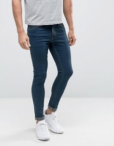 Темно-синие супероблегающие джинсы ASOS - Синий