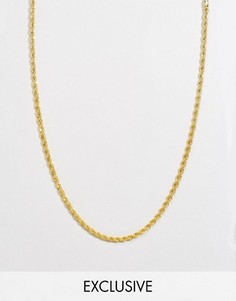 Золотистое ожерелье Reclaimed Vintage 4 мм - Золотой