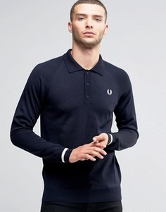 Трикотажная футболка-поло с кантом Fred Perry Laurel Wreath - Темно-синий