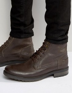 Рабочие ботинки из кожи коричневого цвета ASOS - Коричневый