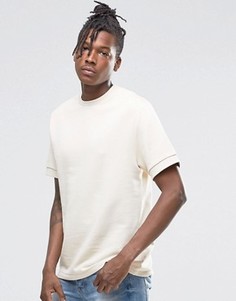 Кремовый свитшот с короткими рукавами ASOS - Бежевый