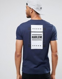 Футболка с принтом «Harlem» на спине ASOS - Темно-синий