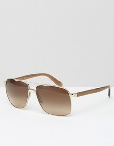 Солнцезащитные очки-авиаторы в квадратной оправе Versace - Золотой