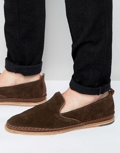 Замшевые лоферы Hudson London Macuco - Коричневый