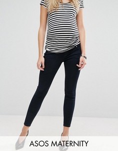 Черно-синие джинсы скинни ASOS MATERNITY RIDLEY - Синий