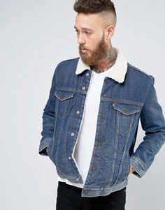 Куртка на подкладке из искусственного меха Levis Type 3 Lucky Town - Синий Levis®