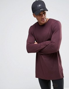 Длинный драпированный лонгслив из вискозы ASOS - Красный