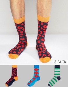3 пары носков HS by Happy Socks - Мульти