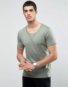 Футболка из хлопка пима Selected Homme - Зеленый