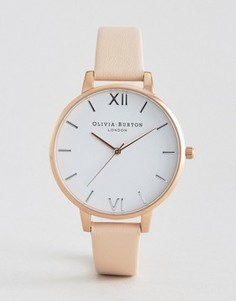 Часы с большим циферблатом и кожаным ремешком Olivia Burton - Золотой