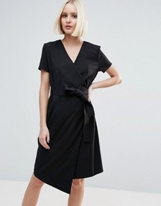 Платье с запахом и короткими рукавами Vero Moda - Черный