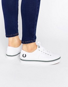 Парусиновые кроссовки на платформе Fred Perry Phoenix - Белый