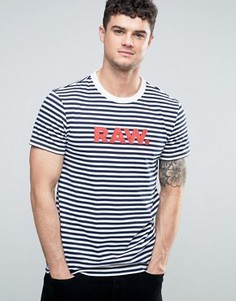 Полосатая футболка с логотипом G-Star Daruvar Raw - Синий