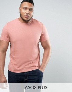 Розовая футболка с круглым вырезом ASOS PLUS - Розовый