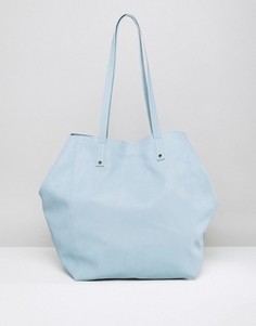 Мягкая сумка-шоппер со съемным клатчем ASOS - Синий