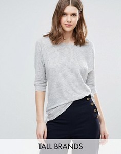 Свободный топ в полоску New Look Tall - Кремовый