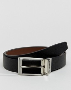 Двусторонний ремень с пряжкой цвета пушечной бронзы Ben Sherman - Черный