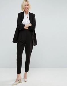 Комбинируемые брюки-сигареты с высокой талией ASOS - Черный