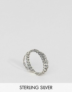 Серебренное кольцо в виде цепочки ASOS - Серебряный