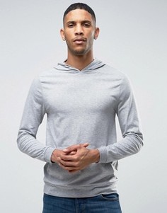 Серое меланжевое худи из легкого трикотажа ASOS - Серый