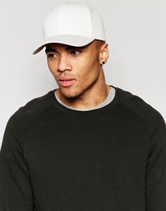 Белая парусиновая бейсболка ASOS - Белый
