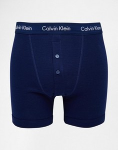 Боксеры-брифы с ширинкой на пуговичках Calvin Klein - Синий