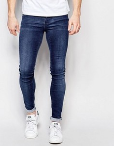 Супероблегающие осветленные джинсы Dr Denim Kissy 2nd Hand - Синий