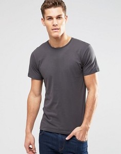 Серая базовая футболка с круглым вырезом Esprit - Серый