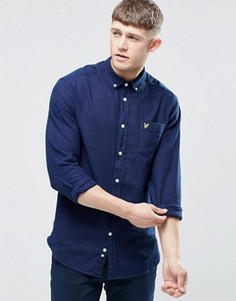 Классическая оксфордская рубашка цвета индиго Lyle &amp; Scott - Темно-синий