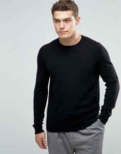 Джемпер с круглым вырезом из 100% мериносовой шерсти United Colors of Benetton - Черный