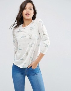 Топ с лебедями ASOS - Серый