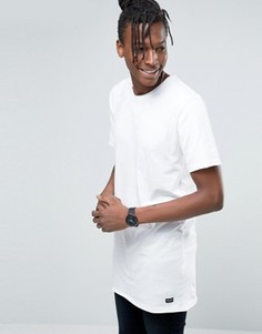 Удлиненная футболка с необработанным краем Only & Sons - Белый