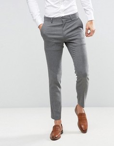 Фактурные серые брюки скинни ASOS WEDDING - Серый