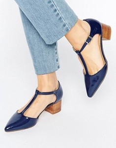 Туфли с T-образным ремешком ASOS OMARI - Темно-синий