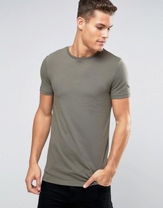 Длинная зеленая футболка ASOS - Зеленый