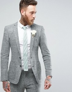 Супероблегающий трикотажный пиджак ASOS WEDDING - Зеленый